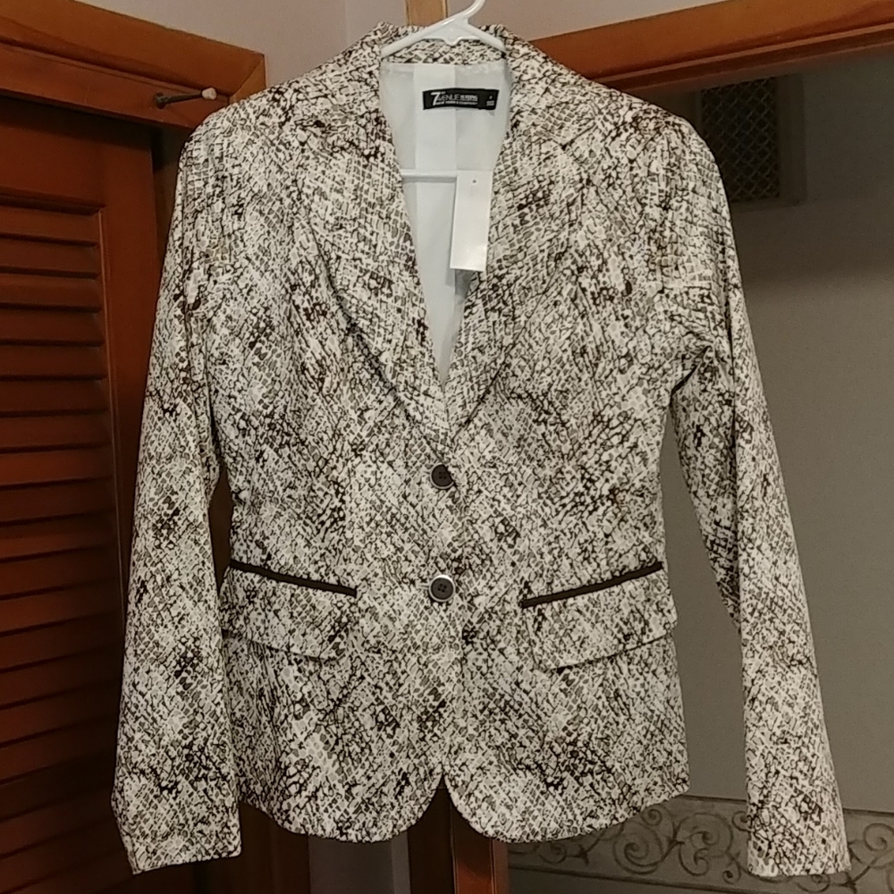 Snake print blazer